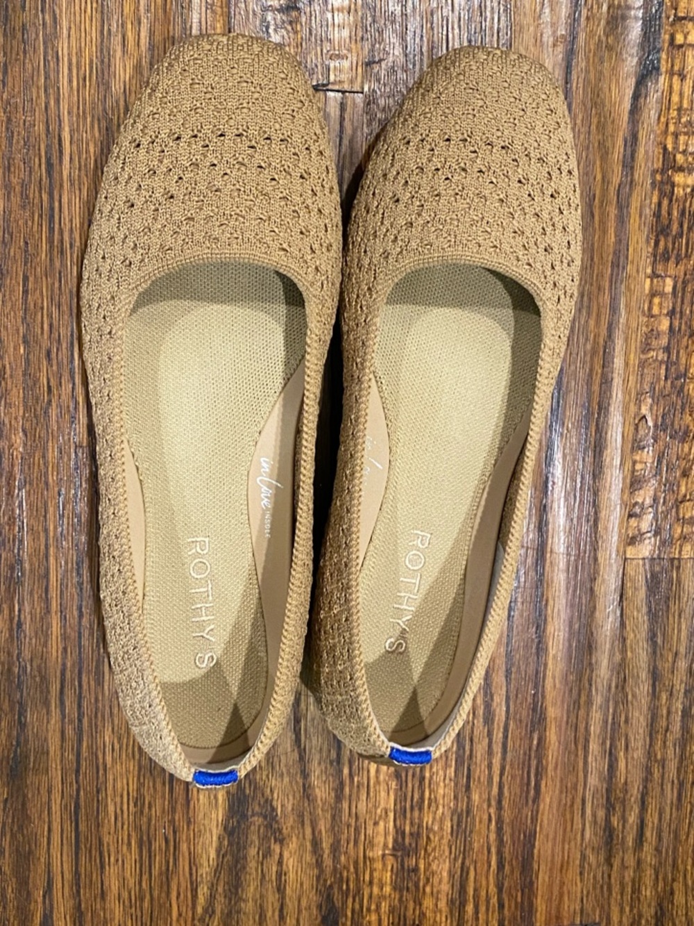 Rothy's Max Square Flats - Tan/Wheat